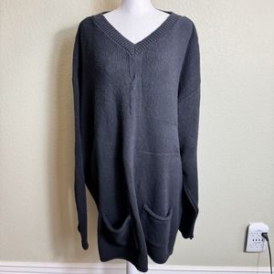 Silhouettes Women's Sweater Black Pullover Pockets Size 3X‎